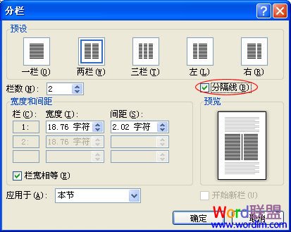 Word2010如何分两栏、三栏、多栏技巧