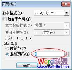 Word2003页码从任意页开始