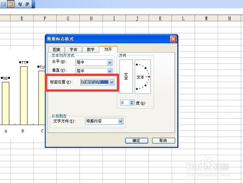 excel图表中如何设置数据标志的显示位置