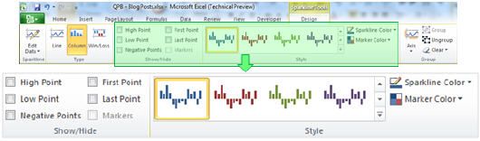 Excel 2010格式化波型图