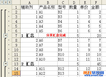 Excel自动分页小计怎么用？