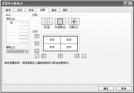 手动设置Excel表格边框和底纹