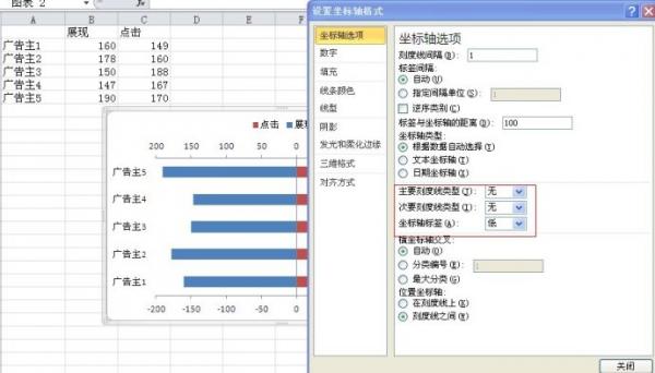 excel2010双向条形图制作方法