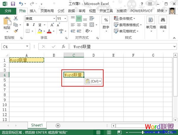 Excel 2013单元格复制时让格式不变的两种方法