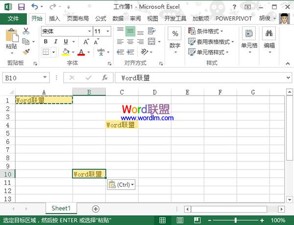 Excel 2013单元格复制时让格式不变的两种方法