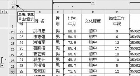 Excel 2003数据隐藏小技巧