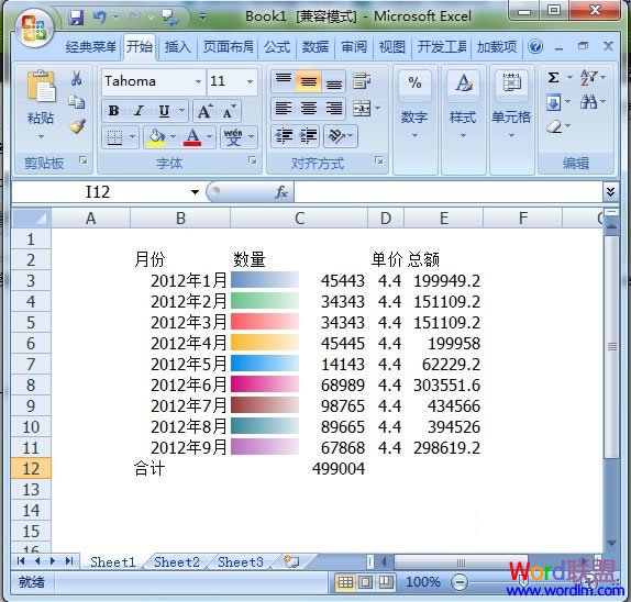 制作出多彩的Excel2007单元格数据