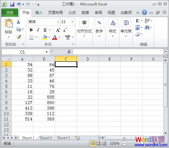 Excel2010手动批量求和