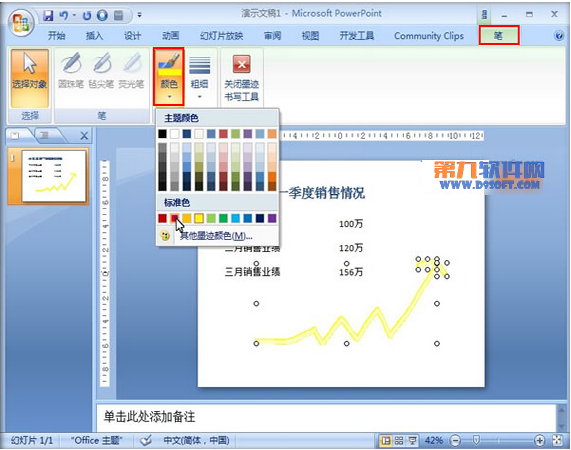 PowerPoint如何利用墨迹工具绘制图形