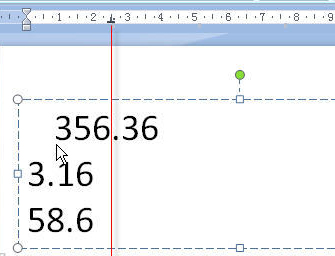 Powerpoint技巧分享：快速对齐小数点
