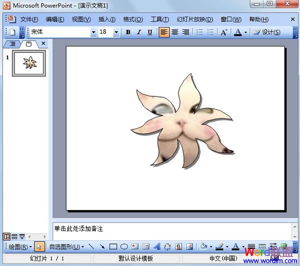 用PowerPoint2003制作各式各样形状的图片