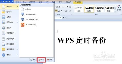 WPS Office文字编辑文档时怎么设置定时备份?