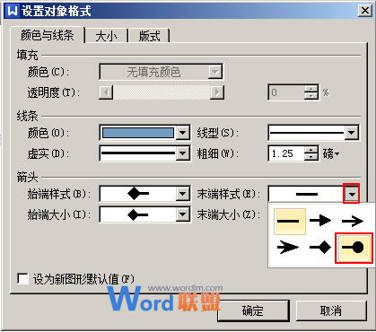 如何在WPS文字中定义直线的起始点和终止点