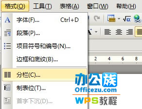 WPS文档如何分栏?