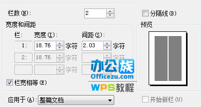 WPS文档如何分栏?