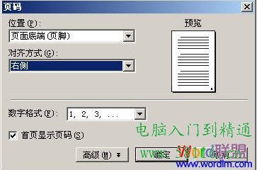 WPS文字中页码设置