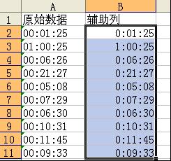 如何用WPS表格计算通话记录的合计时间