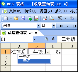 表格中自适应成绩查询系统