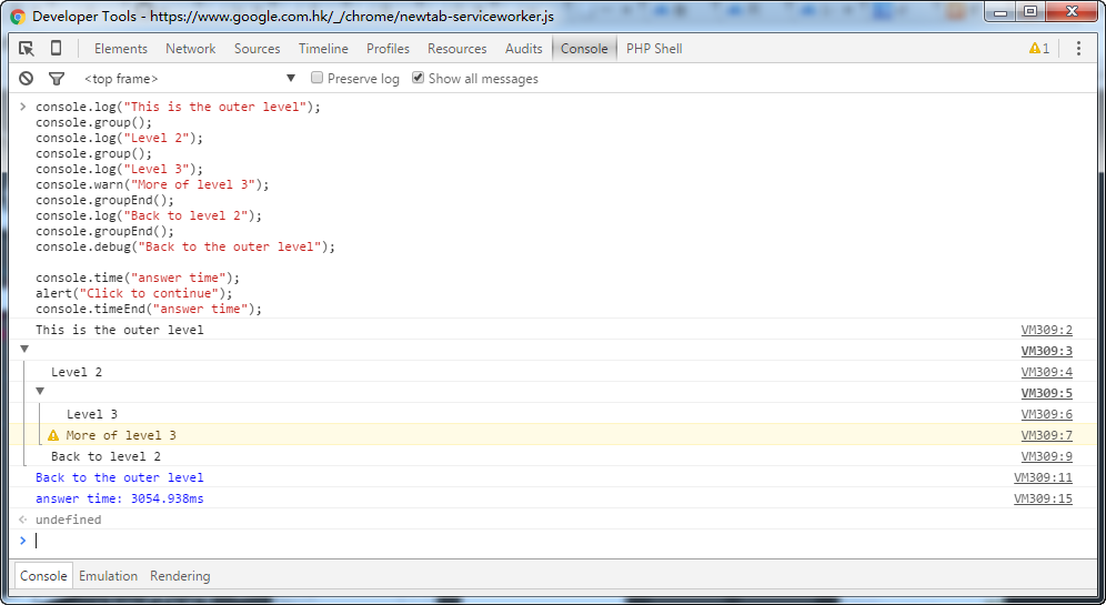 chromejavascript