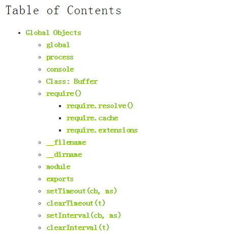 Nodejsѧϰʼ֮Global Objectsȫֶ