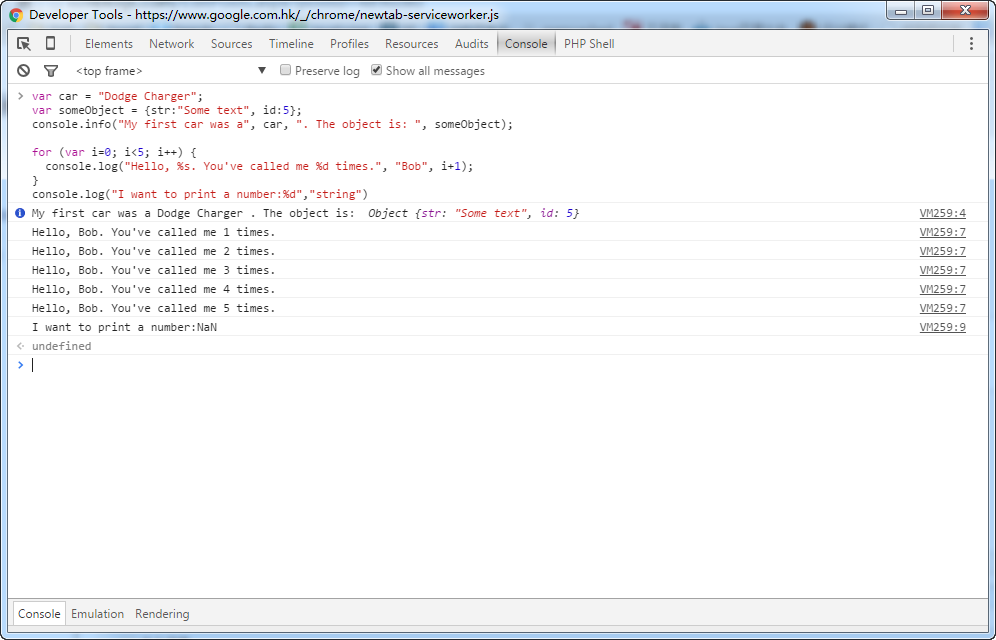 chromejavascript