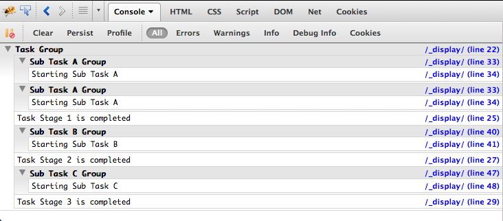 JavaScriptеconsole.group()ϸ