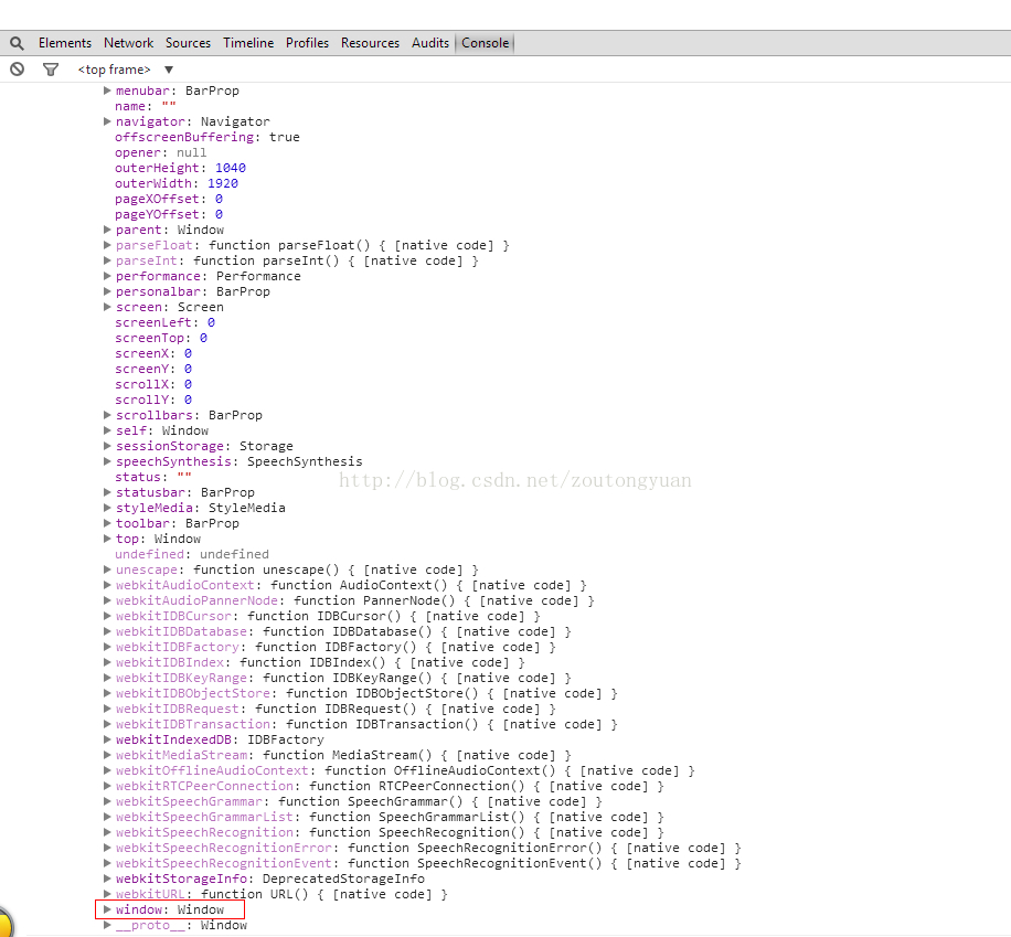 Javascript window