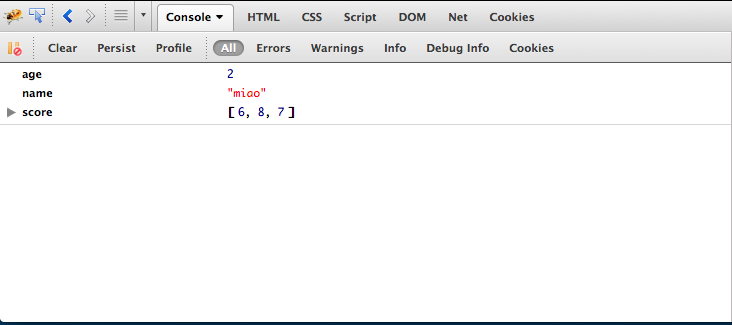 JavaScriptеconsole.dir()