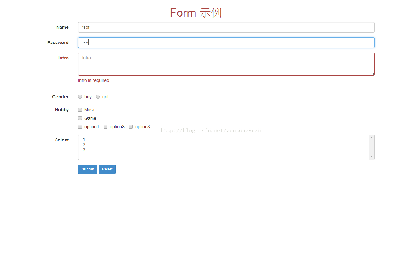 Bootstrap+jQuery.validateʵForm֤