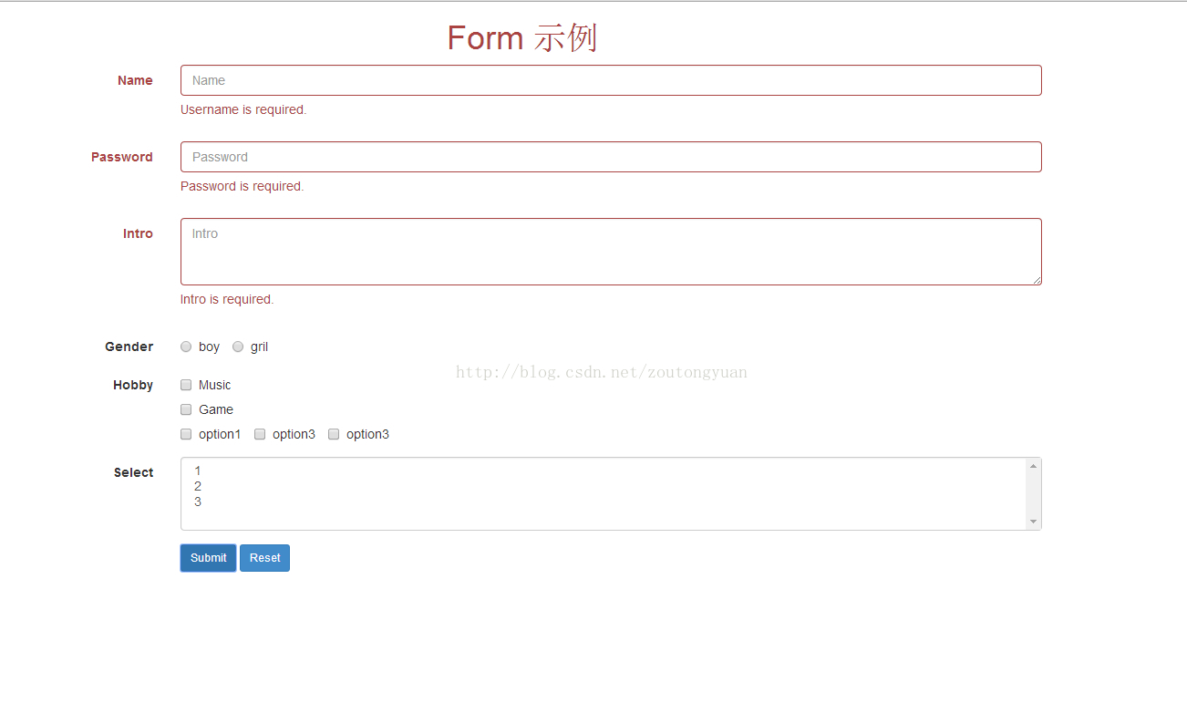 Bootstrap+jQuery.validateʵForm֤