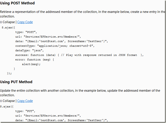 ʹJquery AajxWCF(GETPOSTPUTDELETE)