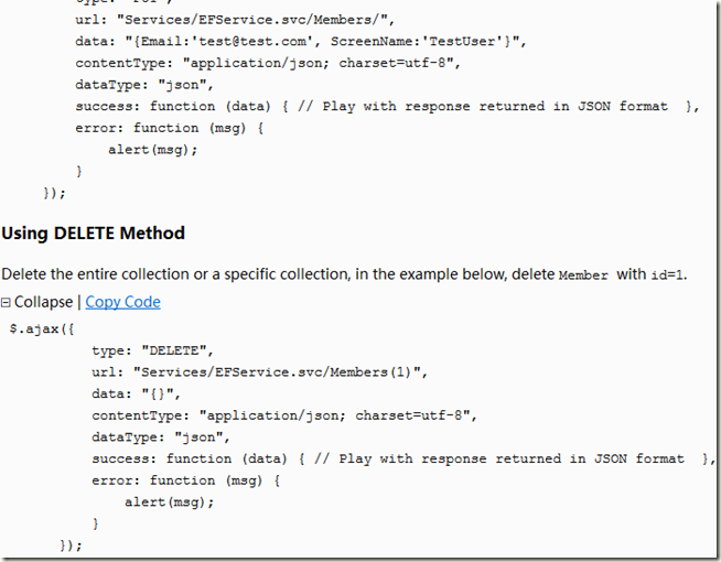 ʹJquery AajxWCF(GETPOSTPUTDELETE)