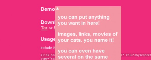 25个优雅的jQuery Tooltip插件推荐