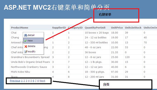 ASP.NET MVC 2Ҽ˵ͼ򵥷ҳʵ