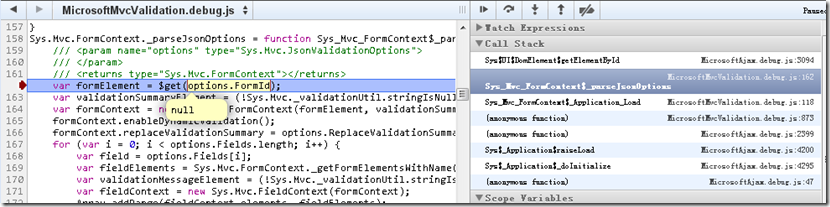 ASP.NET MVCгUncaught TypeError: Cannot set property __MVC_FormValidation of nullĽ