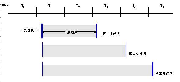 图一：四年期激励计划实施期间设计方案一