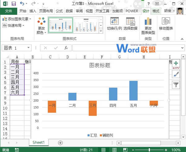 Excel2013图表制作实例：达标图