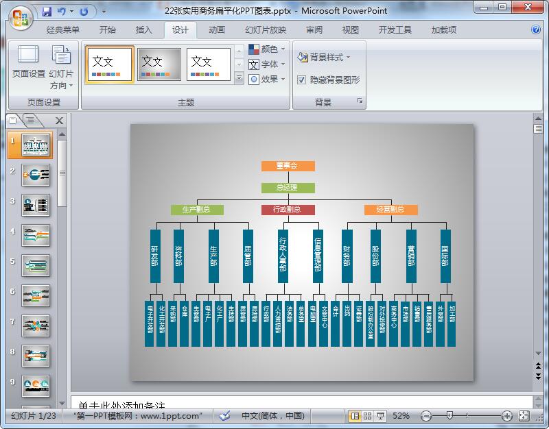 22张实用商务扁平化PPT图表