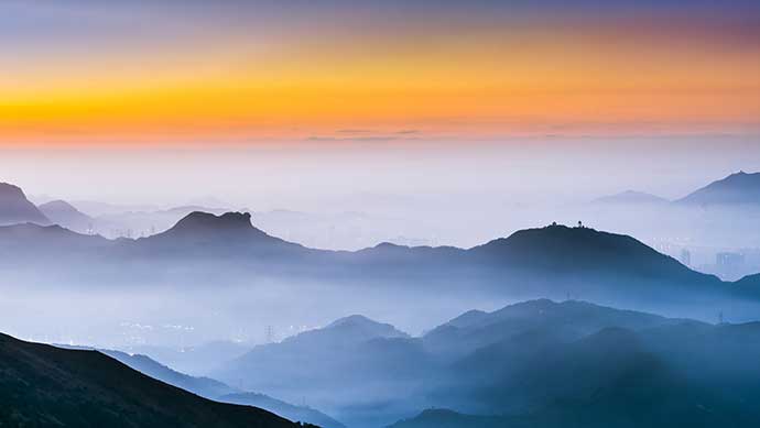 香港狮子山图片素材