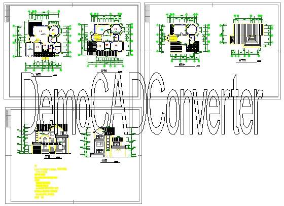 一套别墅的方案CAD图纸
