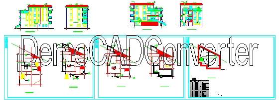 乡村小型别墅CAD图纸