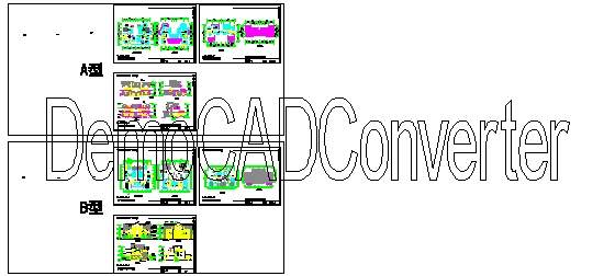 亭韵花园别墅设计A、B方案CAD图纸