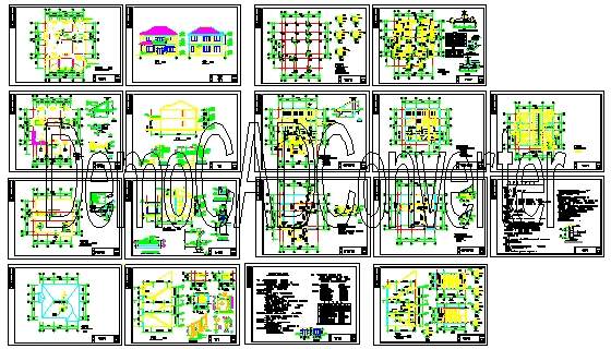 别墅全套建筑结构施工图