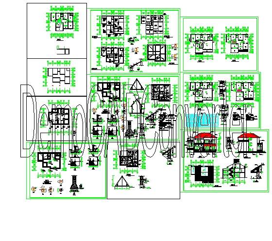 别墅建筑施工总图