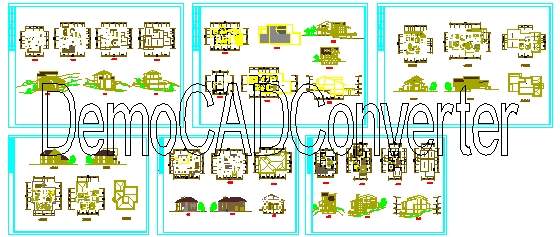 别墅设计方案模板CAD图纸