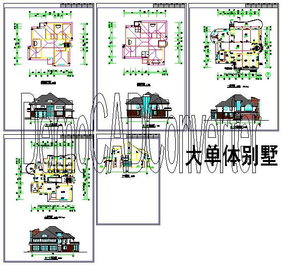 大单体别墅建筑图