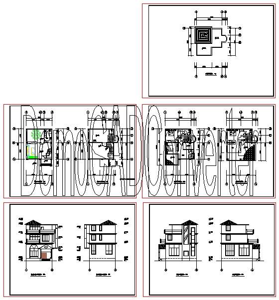 实用新型别墅设计方案CAD图纸