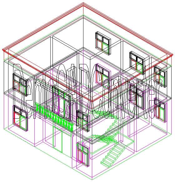 小型别墅整体结构图