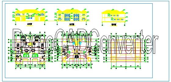 欧美别墅方案CAD图纸