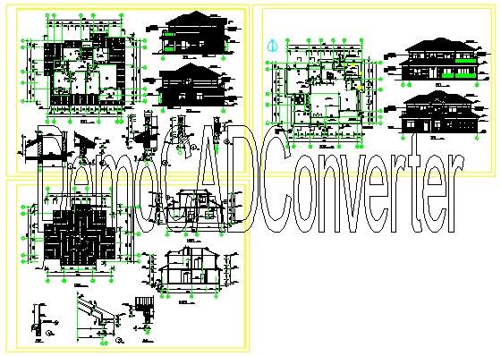 砖混结构别墅设计CAD图纸